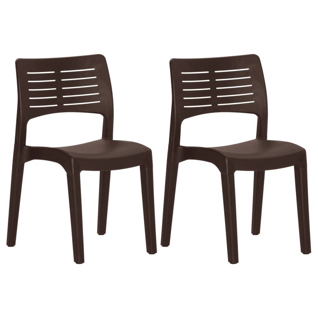Prolenta Premium - Chaises de jardin polypropylène marron 50 x 51 x 82 cm - Prolenta premium p350.3 - Image 1