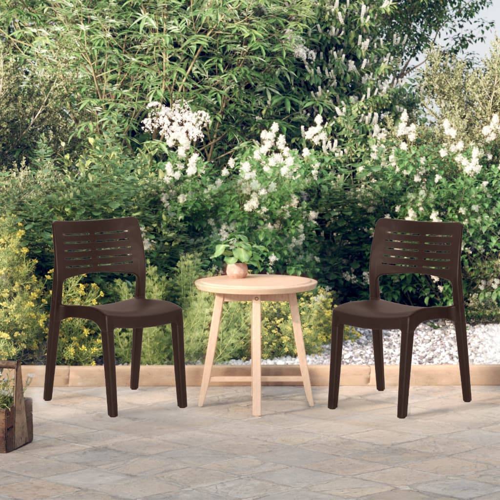 Prolenta Premium - Chaises de jardin polypropylène marron 50 x 51 x 82 cm - Prolenta premium p350.3 - Image 2