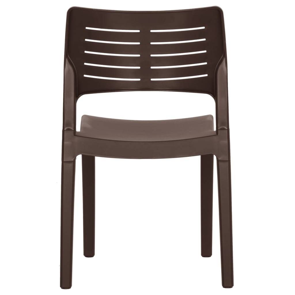 Prolenta Premium - Chaises de jardin polypropylène marron  50 x 51 x 82 cm  - Prolenta premium p350.3 - Image 6