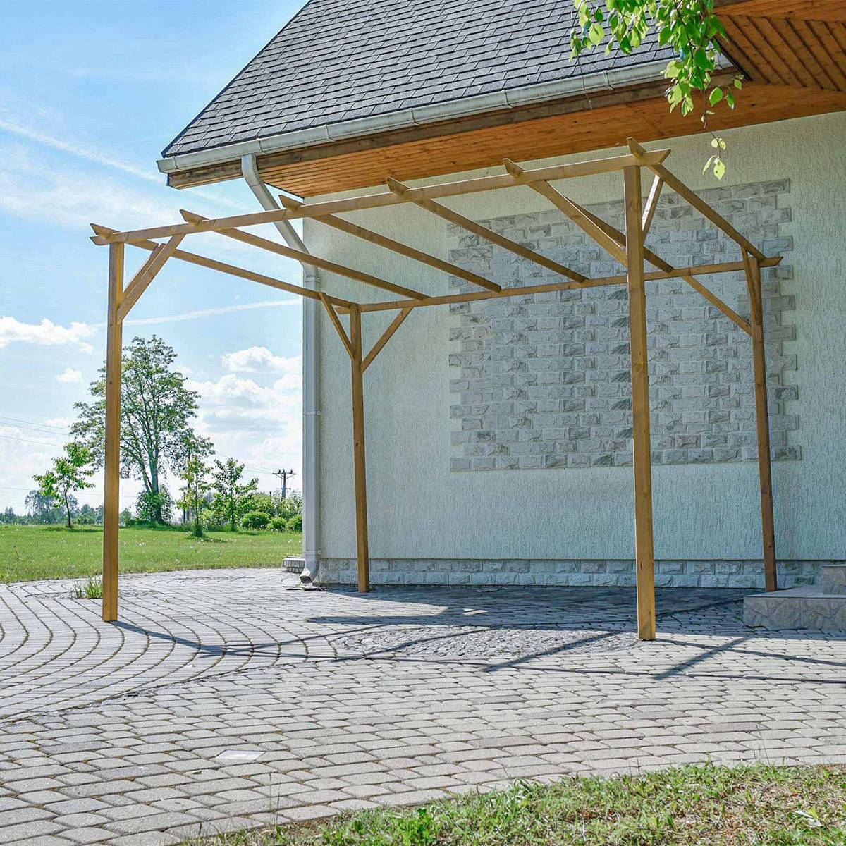 Pergola en bois 300 x 300 - Cémonjardin - Image 2