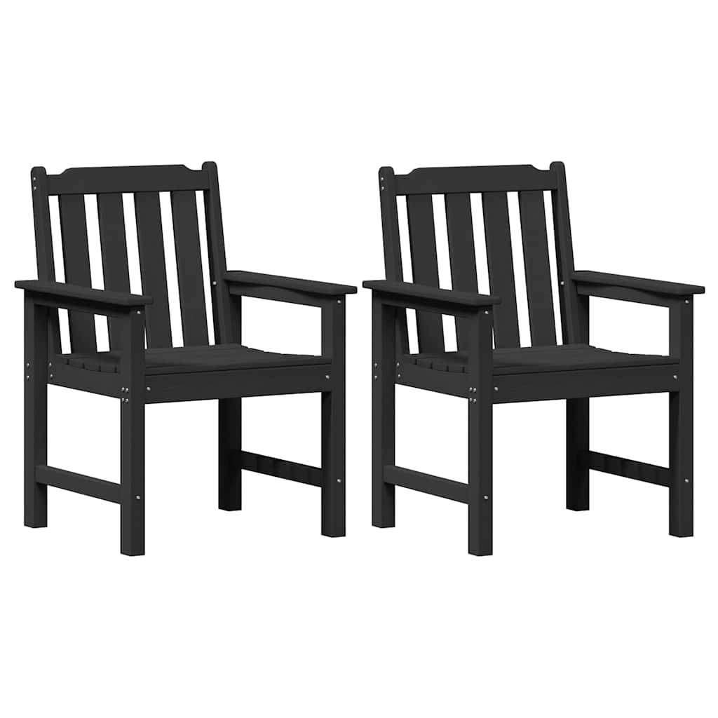 PANGIVO - Chaise de jardin HDPE Noir 65,5 x 59 x 88 cm (2 pcs) - PANGIVO - Image 2