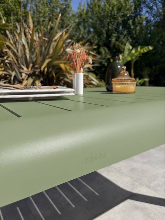 Dcb Garden - Table de jardin en aluminium - Vert olive - HANOI - Image 4