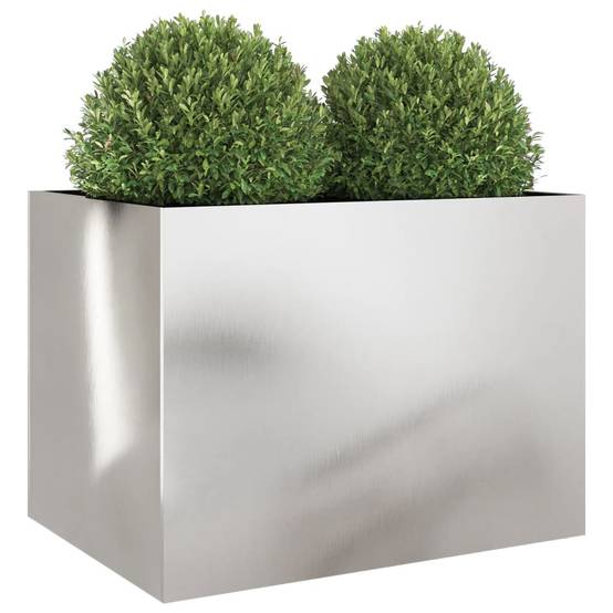 Jardinière acier inoxydable argenté 62 x 47 x 46 cm - PANGIVO - Image 4