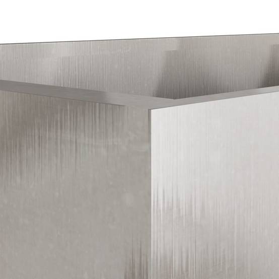 Jardinière acier inoxydable argenté 62 x 47 x 46 cm - PANGIVO - Image 9