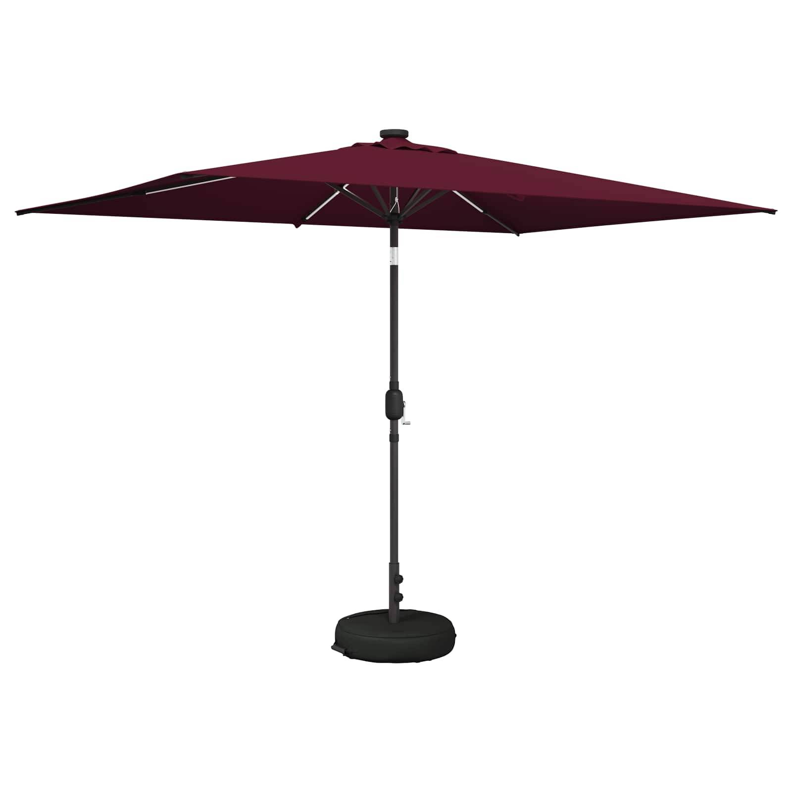 PANGIVO - Parasol de jardin polyester et acier bordeaux 290 x 190 x 235 cm - PANGIVO - Image 2