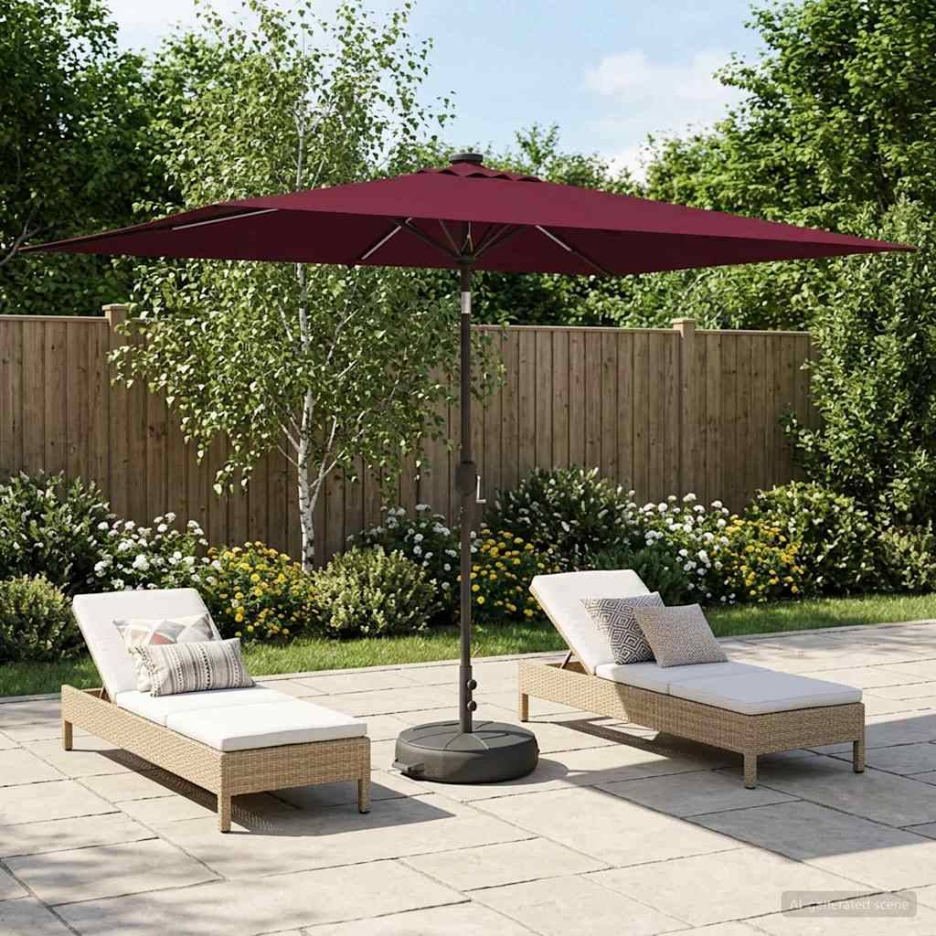 PANGIVO - Parasol de jardin polyester et acier bordeaux 290 x 190 x 235 cm - PANGIVO - Image 1