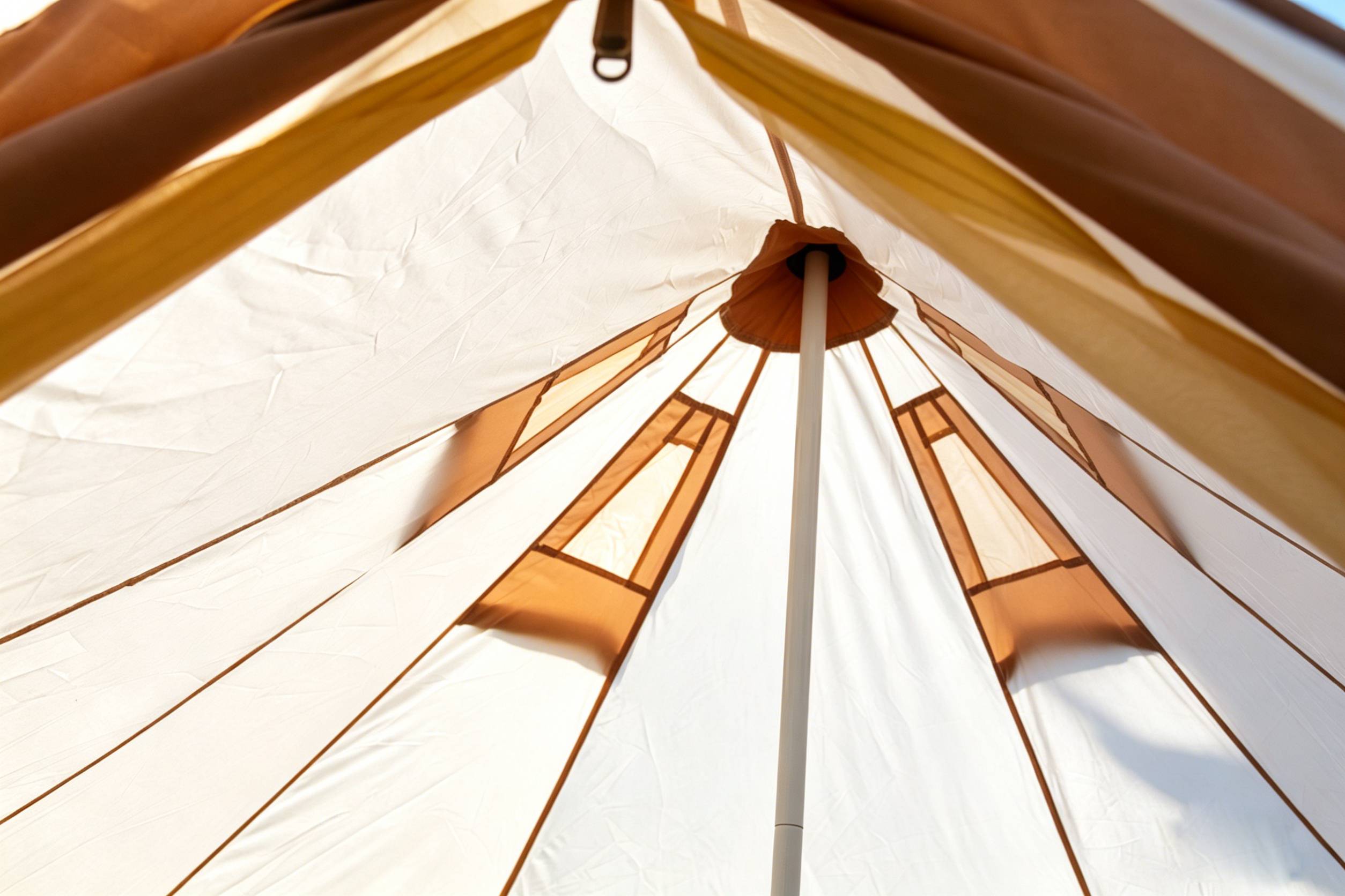 ComfortXL - Tente cloche Oxford polyester camping 4 à 8 personnes poêle 4 saisons 400 x 250 cm beige - ComfortXL Outdoor Living - Image 6
