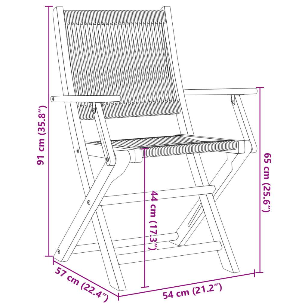 ComfortXL - Salon de Jardin Pliant 2 Personnes Polypropylène et Bois pour Terrasse Gris Table Carrée 60x60cm – ComfortXL Outdoor Living - Image 4
