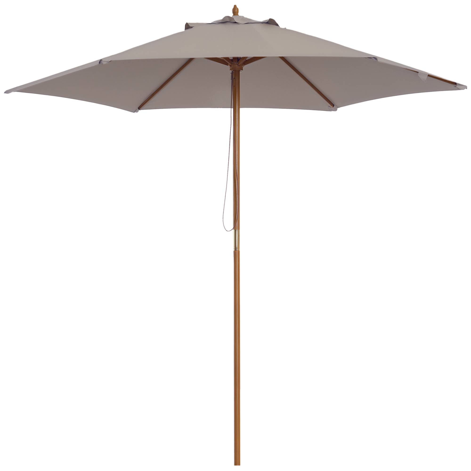 Parasol de jardin Bois Gris 250x250x230 cm - Image 1