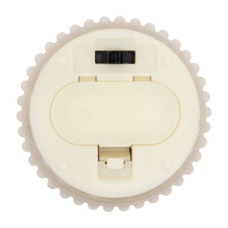 Lotti - Lot de 2 Bougies striées LED Cylindriques Cire Gris taupe flamme 3D On-Off Timer Lotti - Image 4