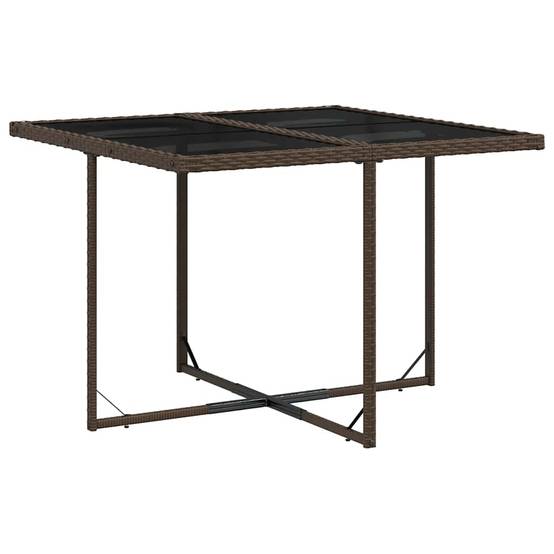 Ensemble à manger de jardin et coussins 9 pcs | Mobilier d'extérieur marron poly rotin Maison Chic - Image 4