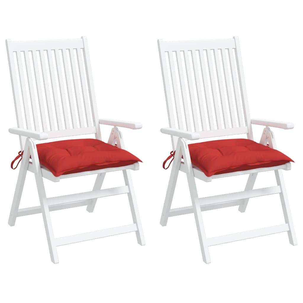 Coussins de chaise tissu oxford rouge 40 x 40 x 7 cm - PANGIVO - Image 4