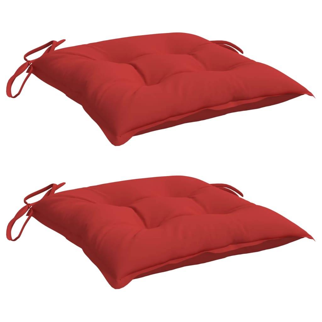 Coussins de chaise tissu oxford rouge 40 x 40 x 7 cm - PANGIVO - Image 3