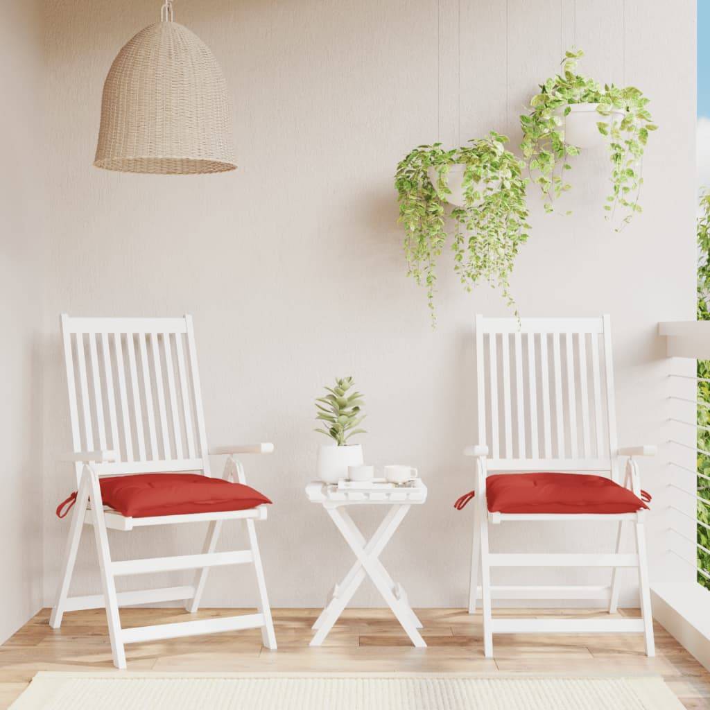 Coussins de chaise tissu oxford rouge 40 x 40 x 7 cm - PANGIVO - Image 1