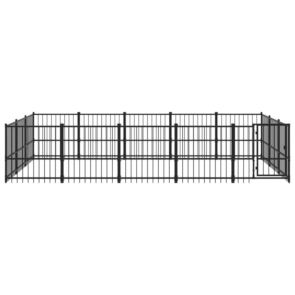 Vidaxl - Chenil d'extérieur pour chiens Acier 14,11 m² vidaXL 3124618 - Image 6