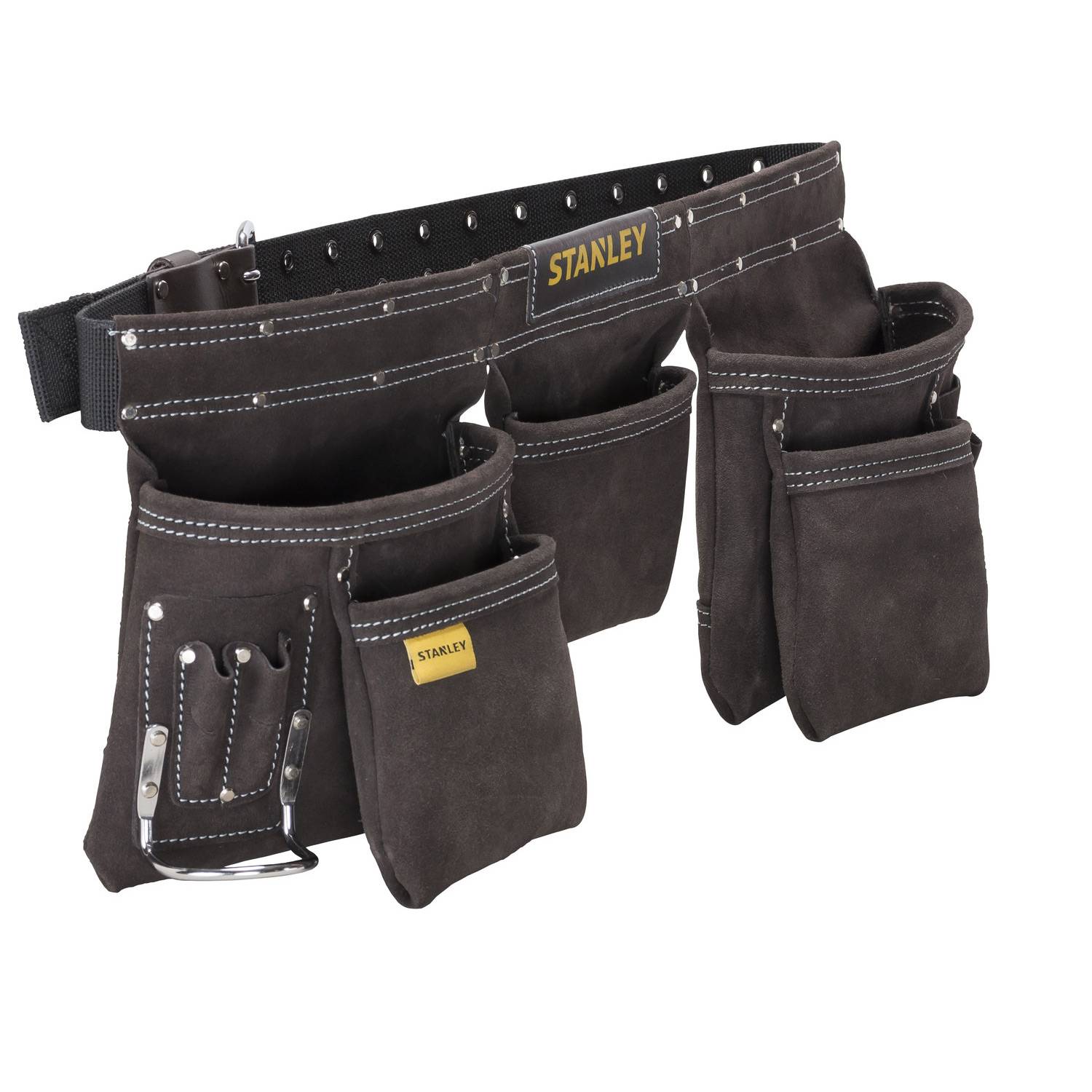 stanley - Porte-outils - Cuir - Ceinture Robuste et Ajustable - Multiples Poches et Porte-Outils - STANLEY, STST1-80113 - Image 1