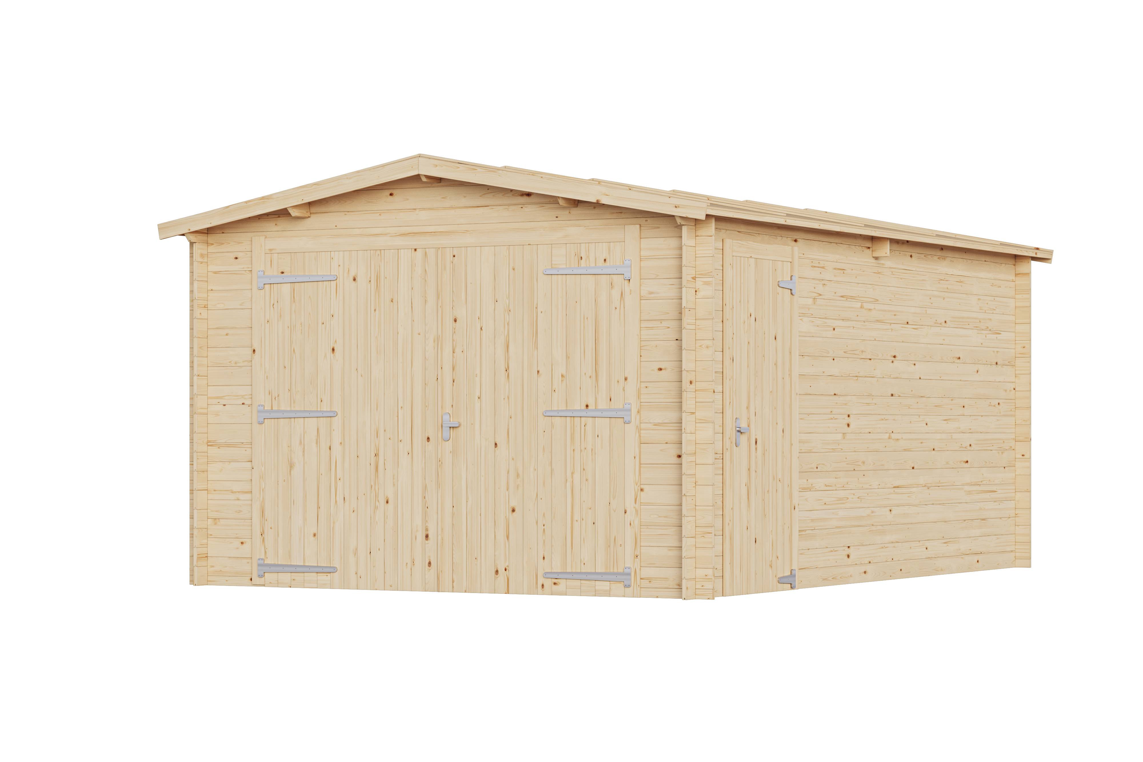 Gartflex - Garage en bois, surface utile 14.32m², 480x340cm, ep 28mm, INT012 / GARTFLEX - Image 4