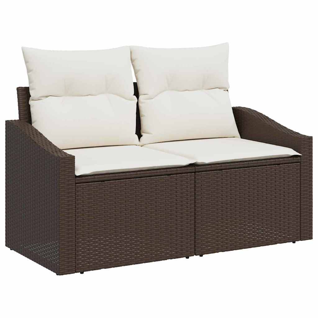 Vidaxl - Ensemble de Canapés 5 pcs Marron et Crème polyrotin vidaXL 3355257 - Image 5