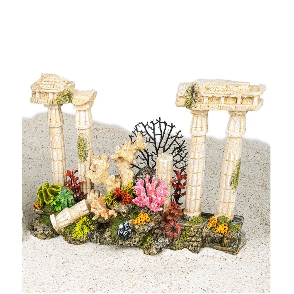 Vadigran - Colonnes antiques romaines  42 cm avec bulleur Décoration aquarium
