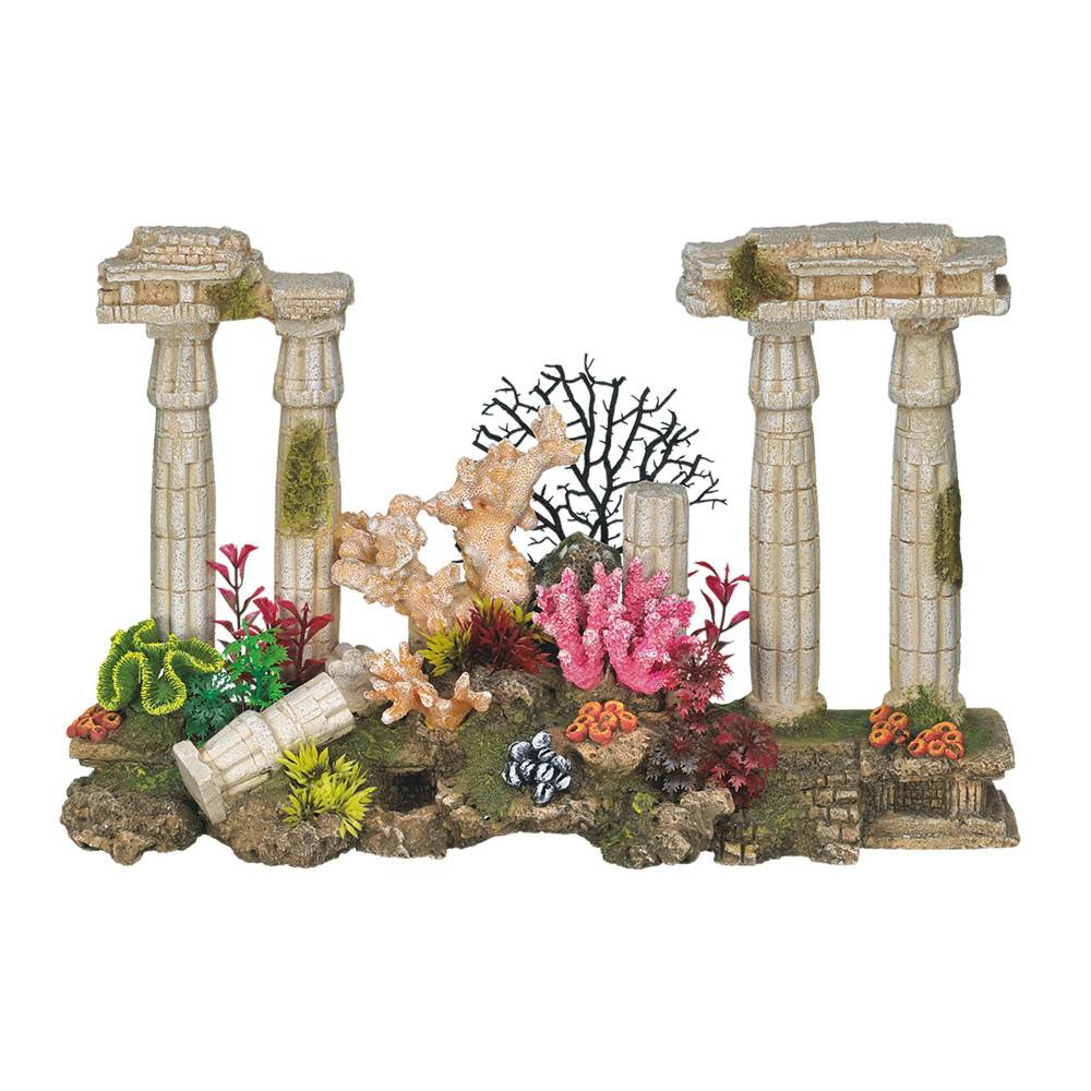 Vadigran - Colonnes antiques romaines  42 cm avec bulleur Décoration aquarium - Image 2