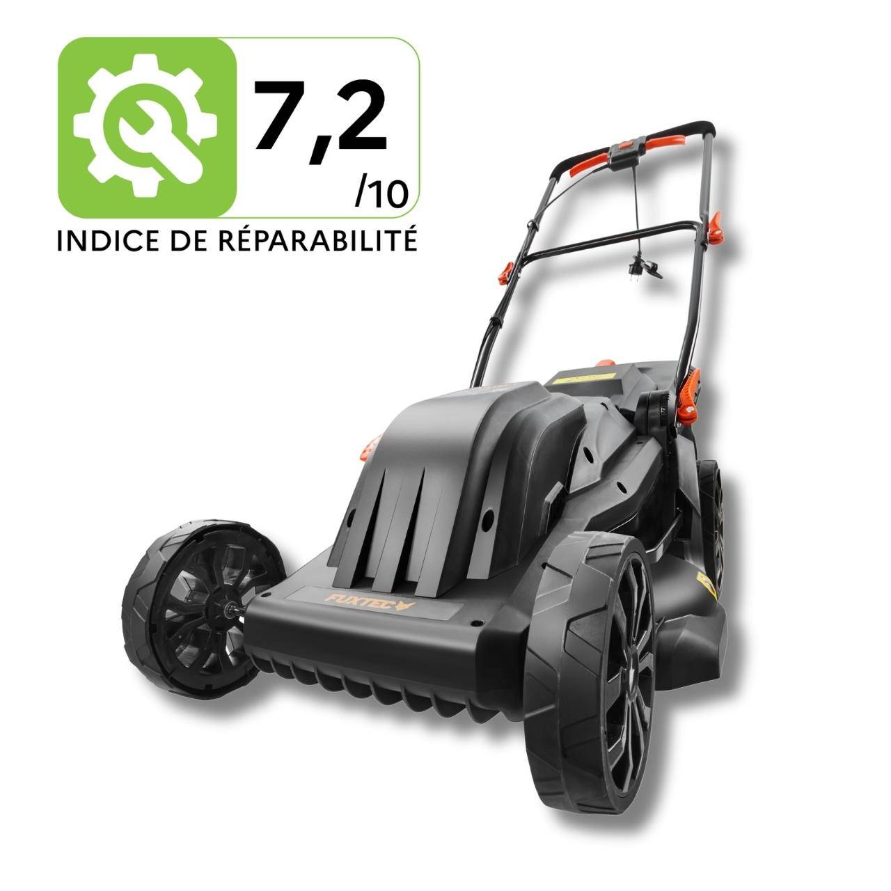 FUXTEC - Tondeuse à gazon électrique 43 cm FUXTEC FX-RME43 – 45L – 1200W – Hauteur 25-75 mm – Poussée – 220V - Image 1