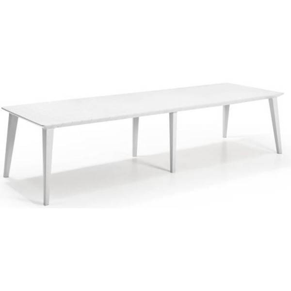 Table de jardin - rectangulaire - blanc - en résine - 8 a 10 personnes - Lima - Allibert by KETER - Image 1