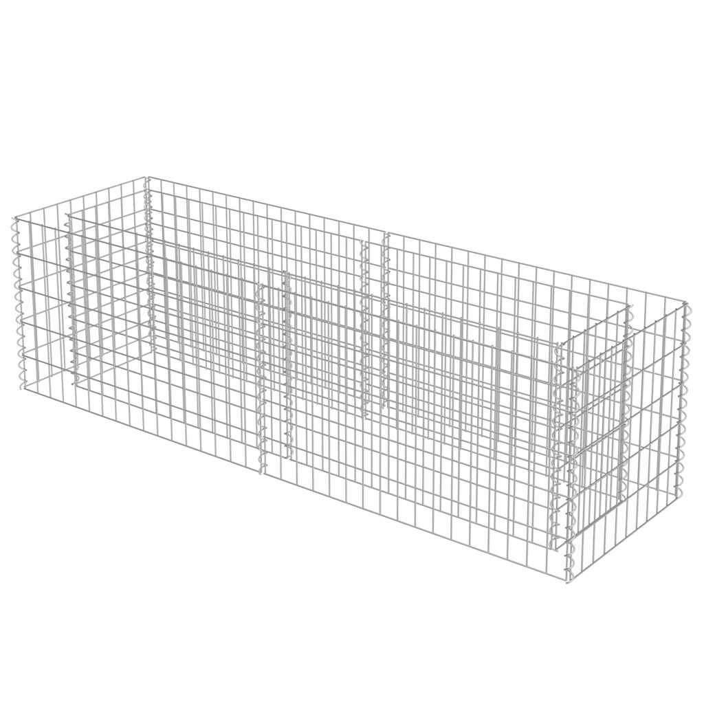 Vidaxl - Lit surélevé à gabion Acier galvanisé 180x50x50 cm vidaXL 143559 - Image 4