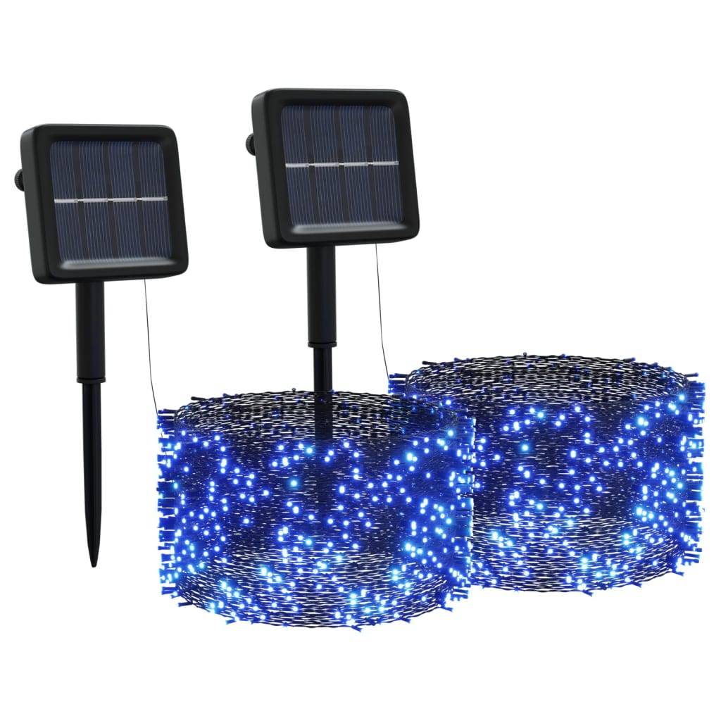 Vidaxl - Lampes solaires 2 pcs 2x200 LED Bleu Intérieur Extérieur vidaXL 328949 - Image 2