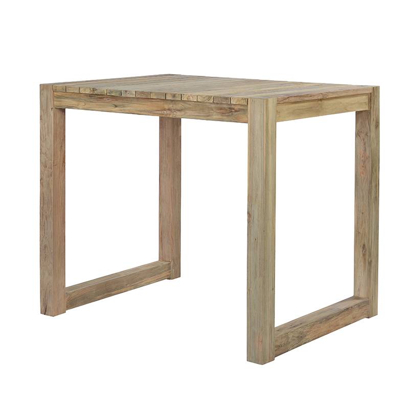 Gecko Jardin - Table haute en teck recyclé 120 cm Toscagne - Gecko Jardin - Image 2