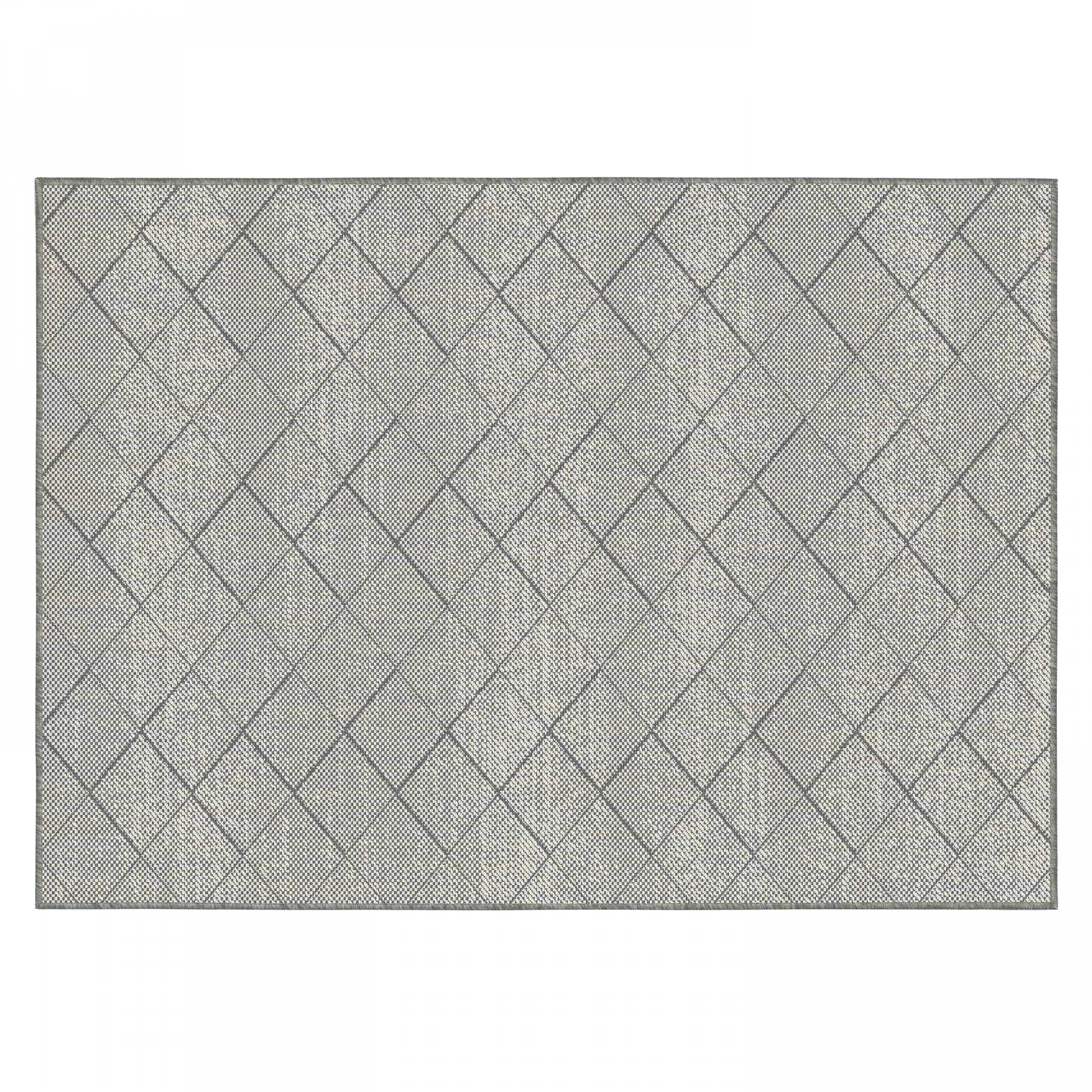 Oviala - Tapis d'extérieur en polypropylène 200 x 290 cm gris Dioma - Oviala - Image 3