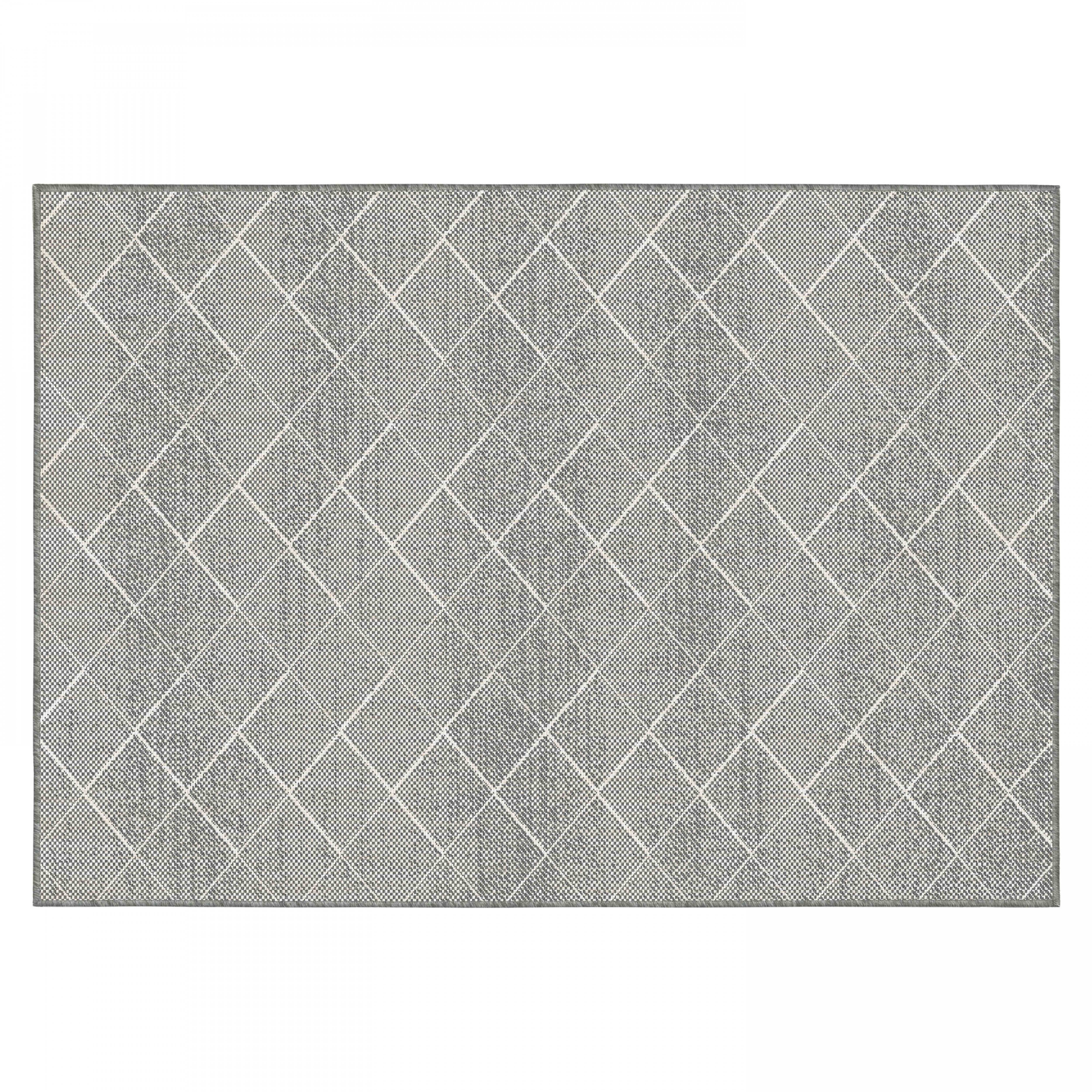 Oviala - Tapis d'extérieur en polypropylène 200 x 290 cm gris Dioma - Oviala - Image 1