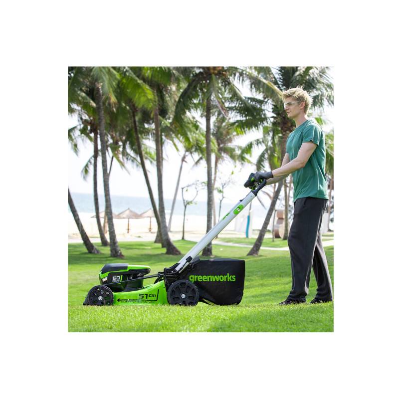 Greenworks - Tondeuse autotractée Brushless GREENWORKS 60V - Coupe de 51cm - 1 batterie 4.0 Ah - 1 Chargeur - GD60LM51SPK4 - Image 6