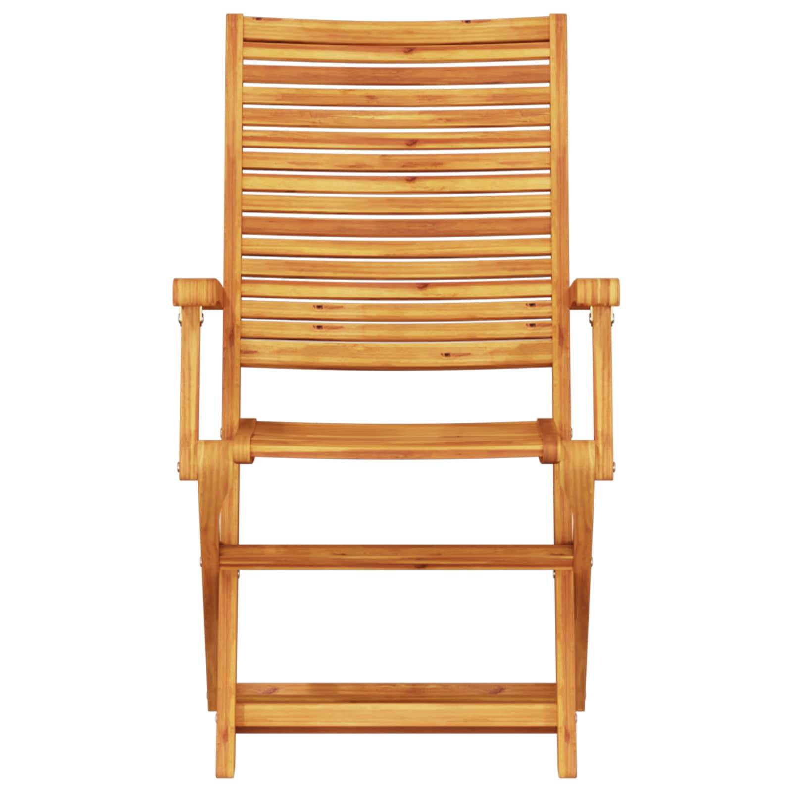Vidaxl - Ensemble bistro pliant 3 pcs-Salons de jardin Marron Bois d'Acacia Massif 883296 - Image 5