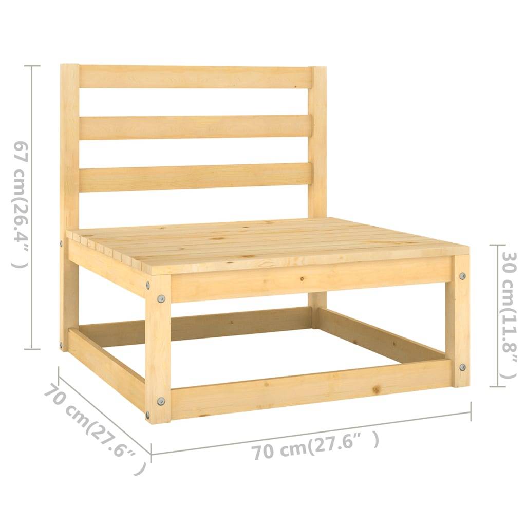 Helloshop26 - Salon de jardin meuble d'extérieur ensemble de mobilier 7 pièces avec coussins bois de pin massif - Image 6