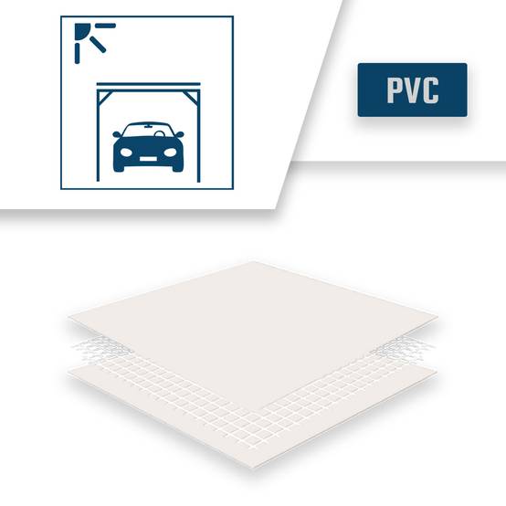Bâche pour Carport 2x3 m LP640CP Blanc Crème - Garantie 8 ans - Toile PVC étanche pour abri de voiture TECPLAST - Image 5