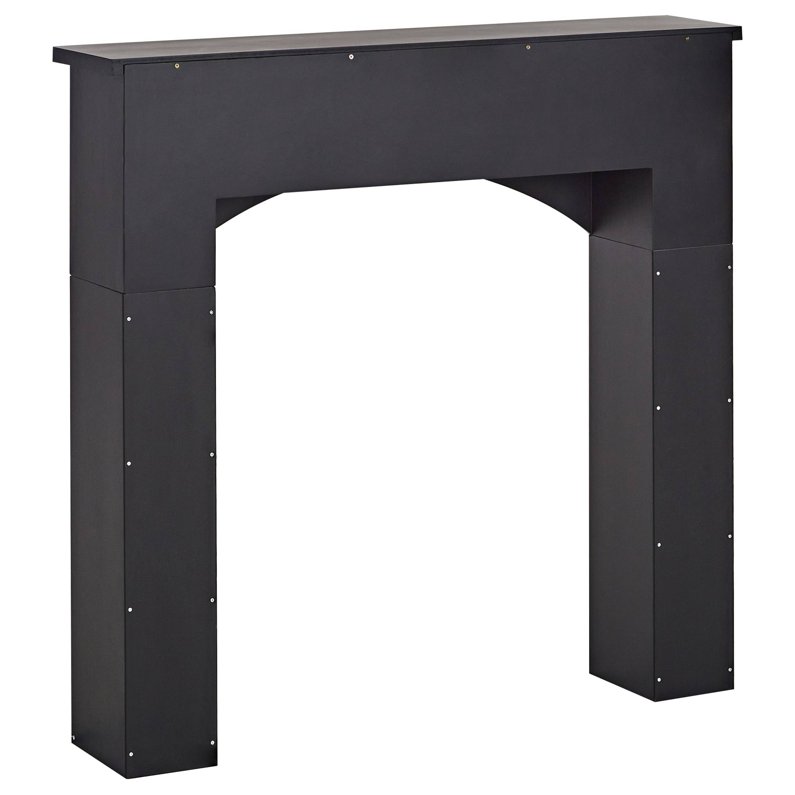 Habillage de cheminée MDF Noir BUSSELTON - Beliani - Image 4