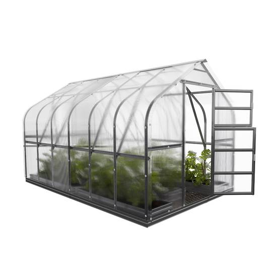 Serre KLASIKA Standard 10m2, 2,5m x 4m, 4 mm avec revêtement en polycarbonate (Avec 2 toits ouvrants automatiques) - Image 3