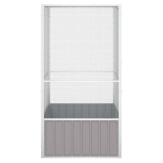 Vidaxl - Cage à oiseaux Gris 111x107x211,5 cm Acier galvanisé vidaXL 171551 - Image 5
