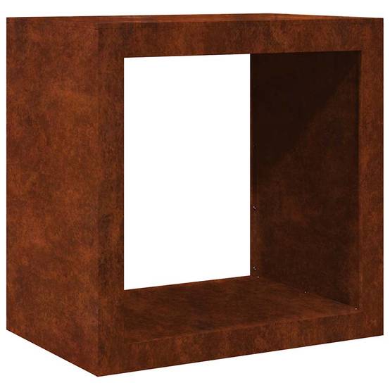 Range-bûches Carré Acier Corten Stockage Extérieur Tendance 60x40x60cm - ComfortXL Outdoor Living - Image 7