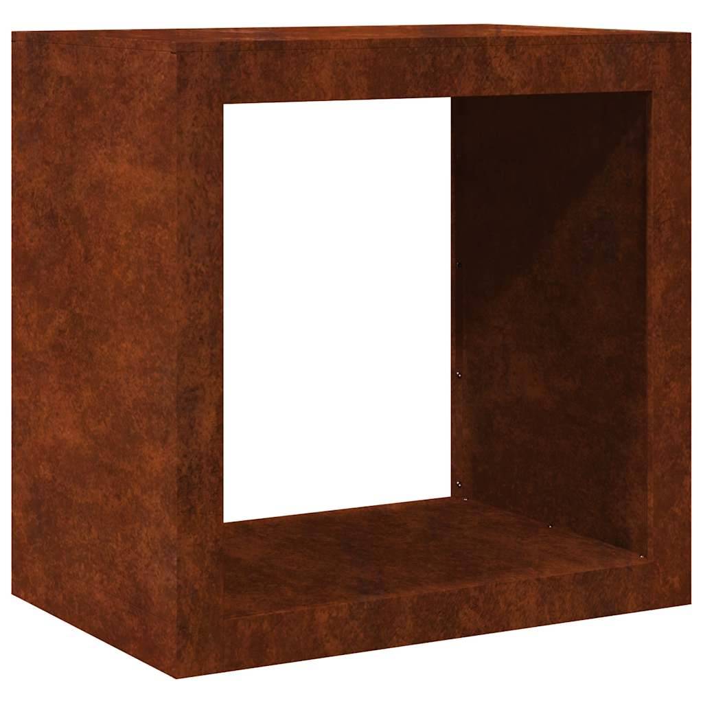 Range-bûches Carré Acier Corten Stockage Extérieur Tendance 60x40x60cm - ComfortXL Outdoor Living - Image 7