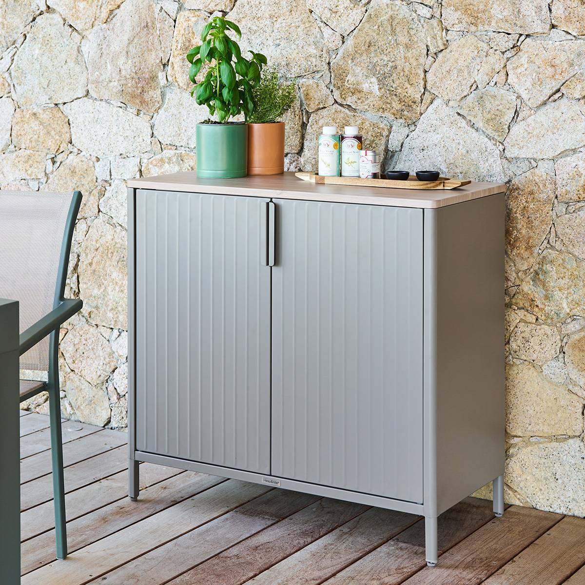 Hesperide - Buffet de jardin Ironia en acier galvanisé café - Hespéride - Image 1