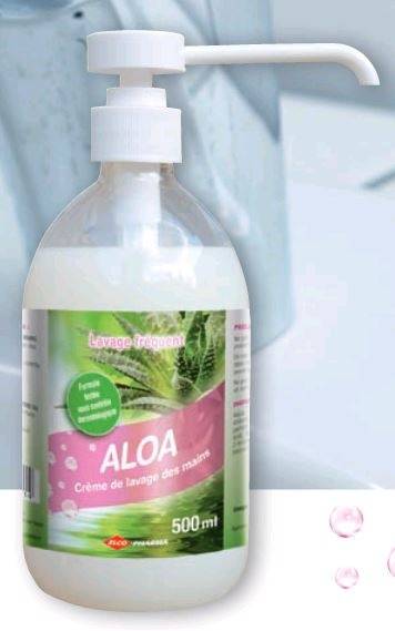 Savon main aloa 500ml colis de 12 flacons - Lot de 5 - Elcopharma