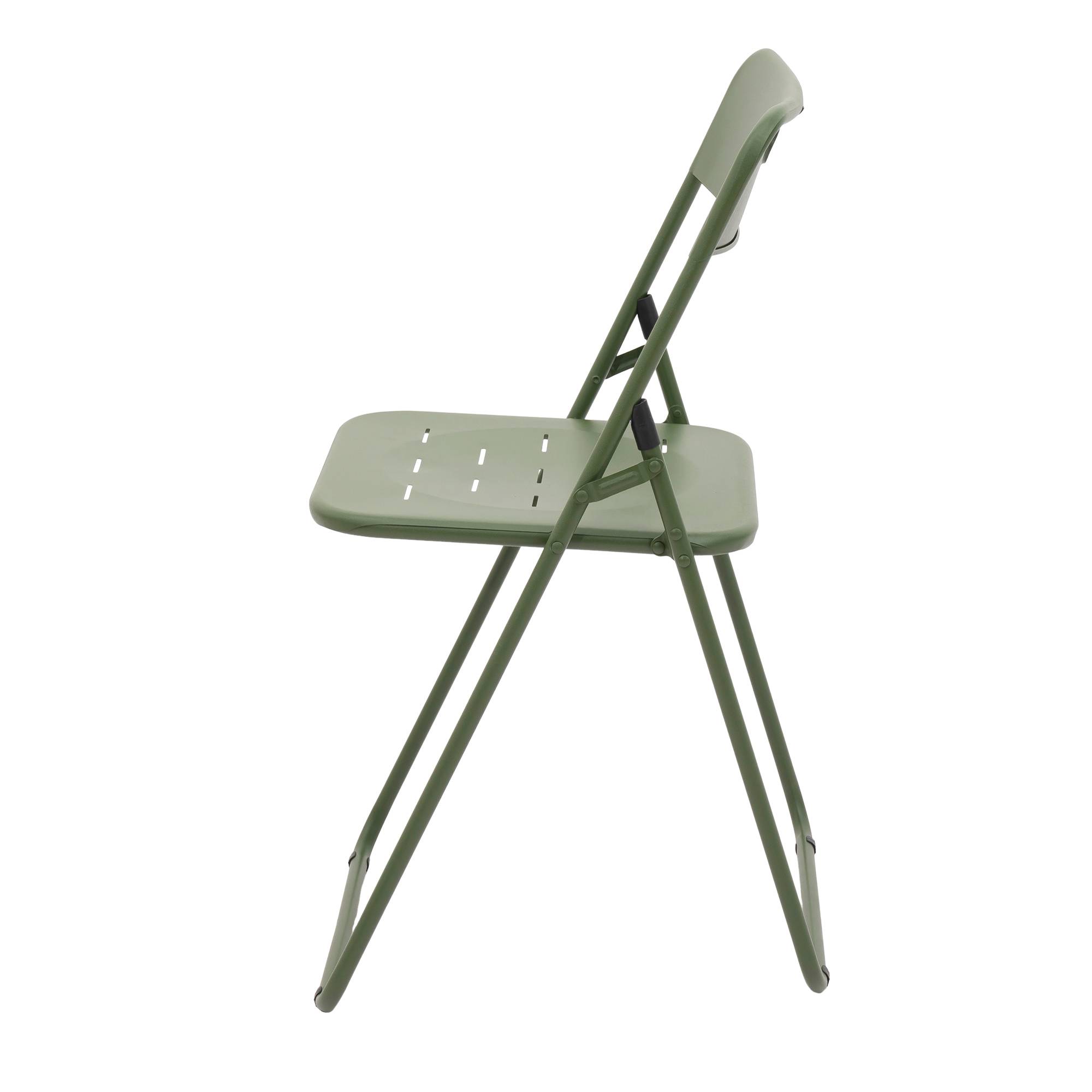 Ensemble Table et Chaise de Jardin avec 1 Table et 2 Chaises pour 2 personnes Acier Vert - Image 4