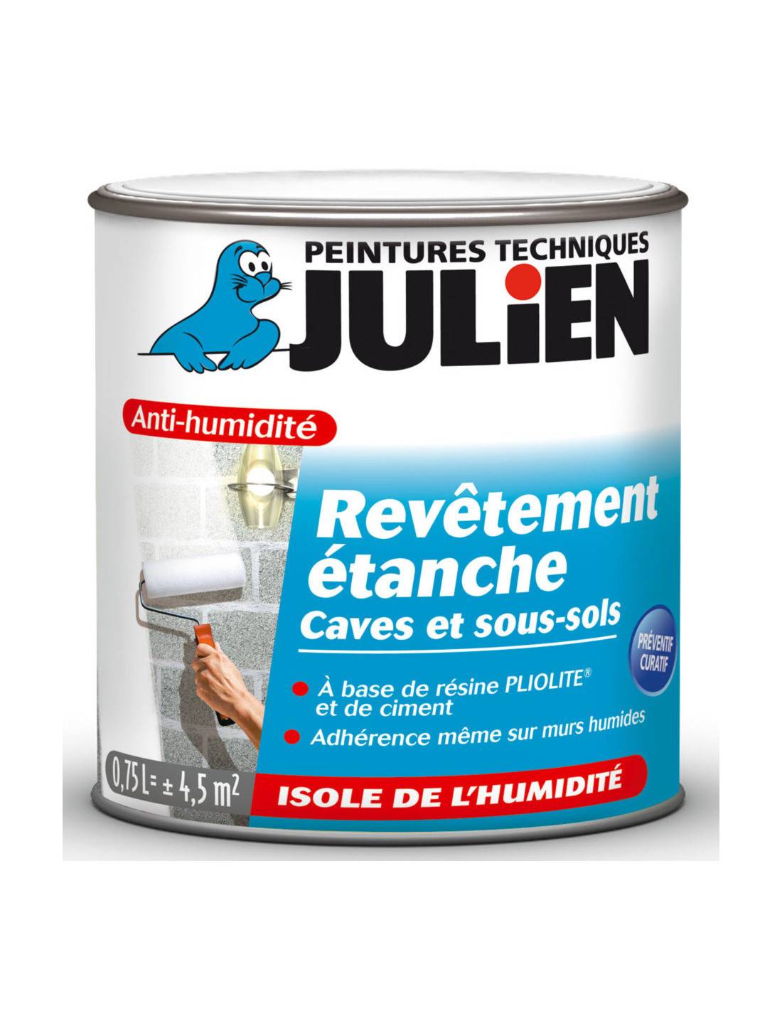 Julien - Peinture Ecran Total Anti Humidite 0l750 - Julien