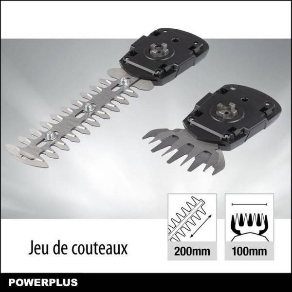 Cisaille a Gazon et Sculpte Haie sur Batterie POWXG2033 - Powerplus - Image 3
