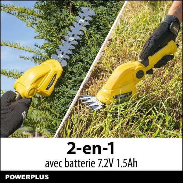 Cisaille a Gazon et Sculpte Haie sur Batterie POWXG2033 - Powerplus - Image 2