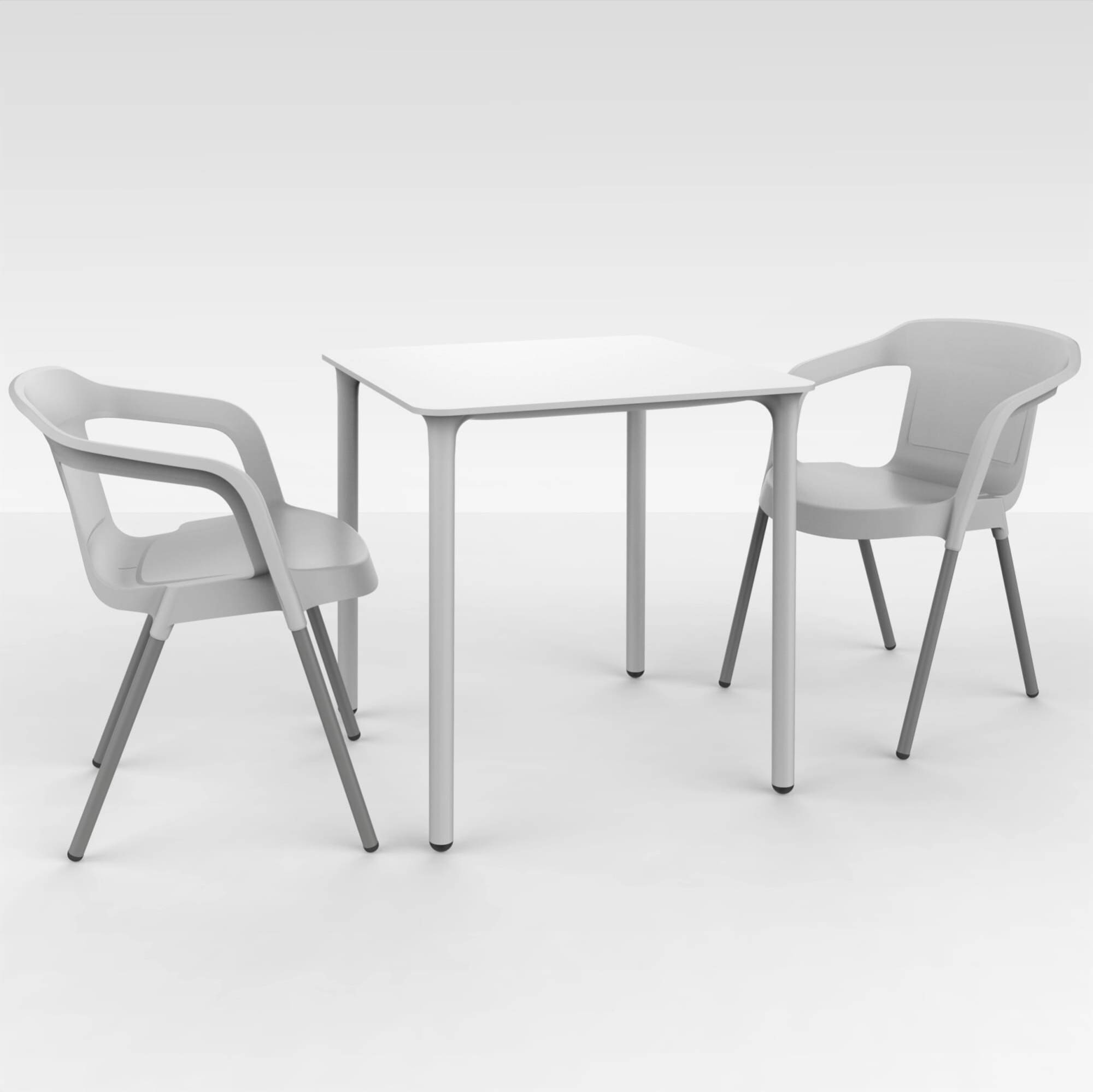 Garbar - Table carrée 70x70 Marsella garbar plastique beige - Image 4