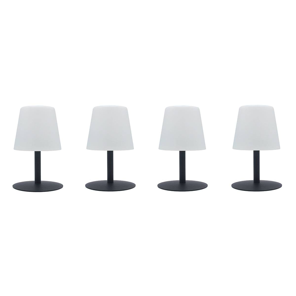 Lumisky - 4 Lampes de table sans fil STANDY MINI Gris H25cm - Image 1