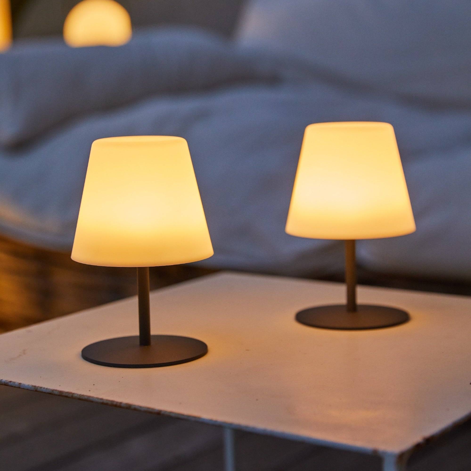 Lumisky - 4 Lampes de table sans fil STANDY MINI Gris H25cm - Image 2
