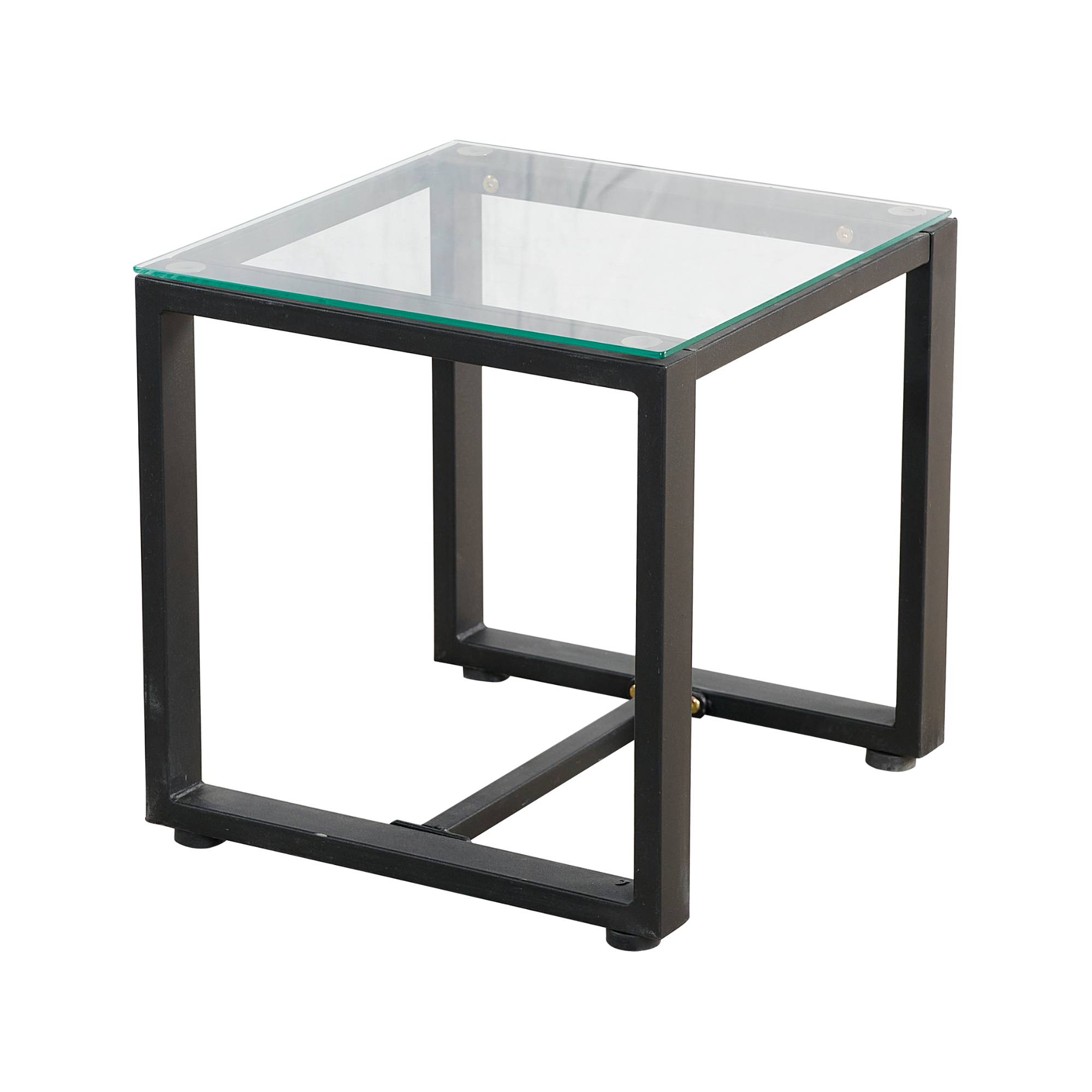 Casa.Pro - Salon de jardin 5 pièces Calvello avec table 2 chaises 2 repose-pieds aspect rotin bleu marine noir casa.pro - Image 7